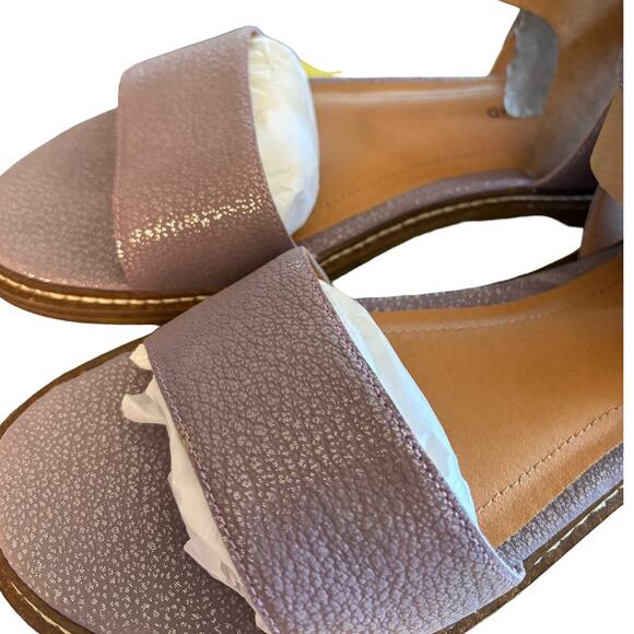 NEW Lucky Brand Kimaya Sandals Women's Size 8.5 M Purple Orchid Leather Summer - Picture 5 of 11